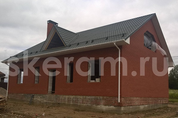 Газоблочные дома под ключ с отделкой облицовочным кирпичом строительной бригадой Строй-Керам Калуга